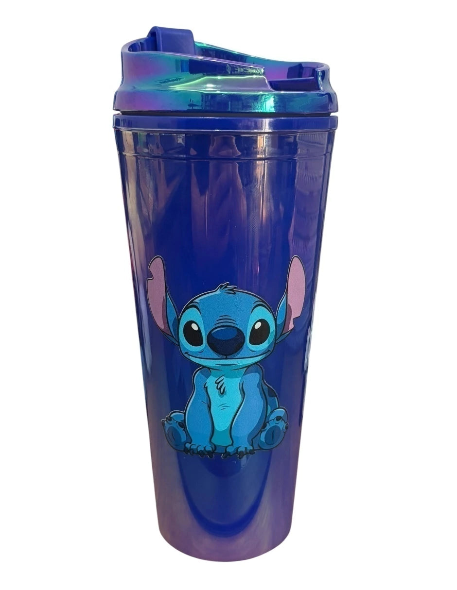Termo de plástico color tornasol multicolor Stitch