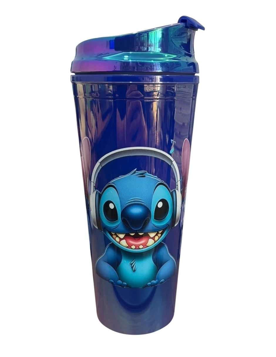 Termo de plástico color tornasol multicolor Stitch