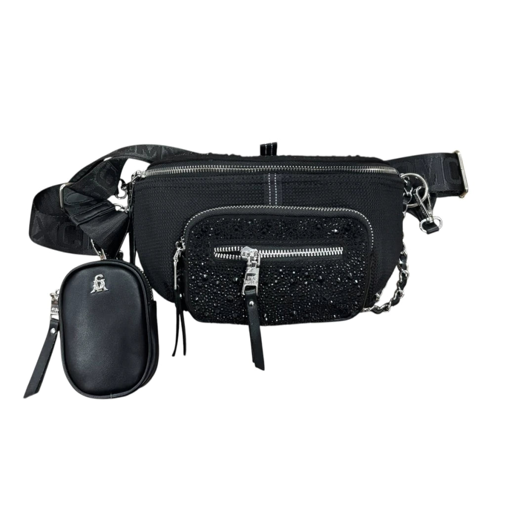 Bolsa tipo Canguerea negra para mujer Steve Madden
