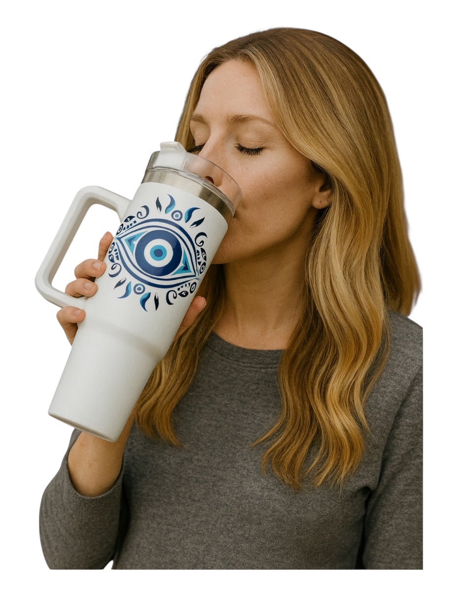 Termo Color Blanco Ojo Turco One Edition 887 Mililitros