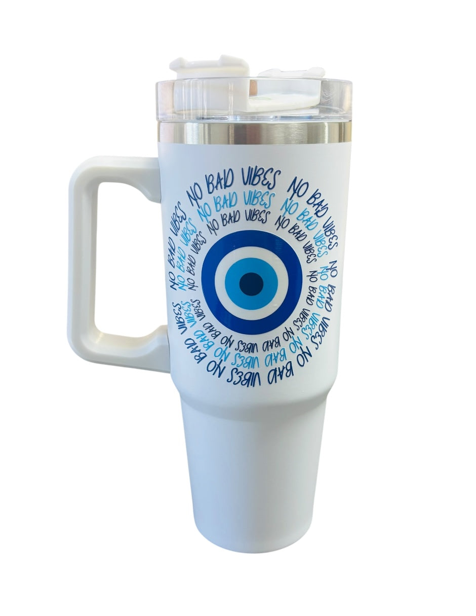 Termo Color Blanco Ojo Turco II 887 Mililitros