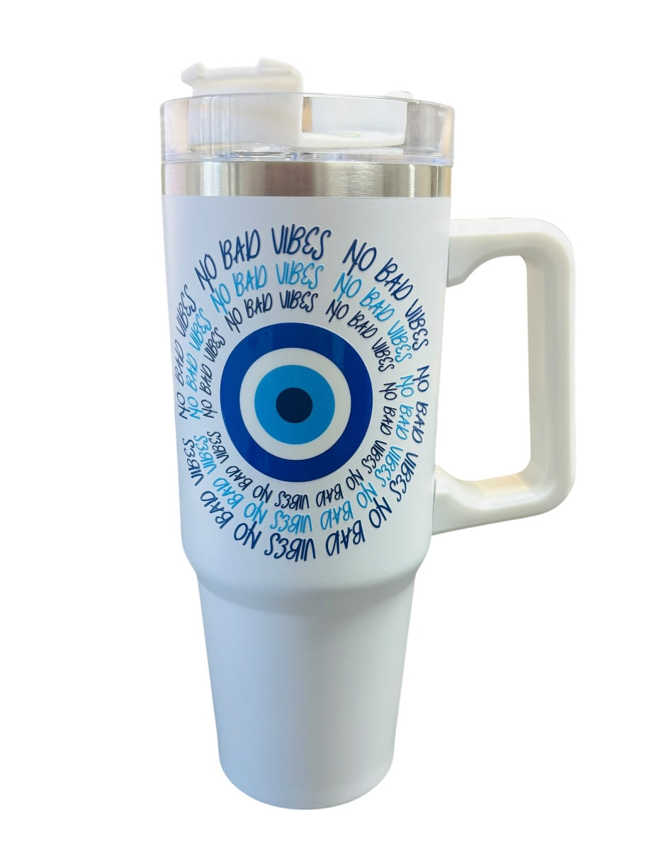 Termo Color Blanco Ojo Turco II 887 Mililitros