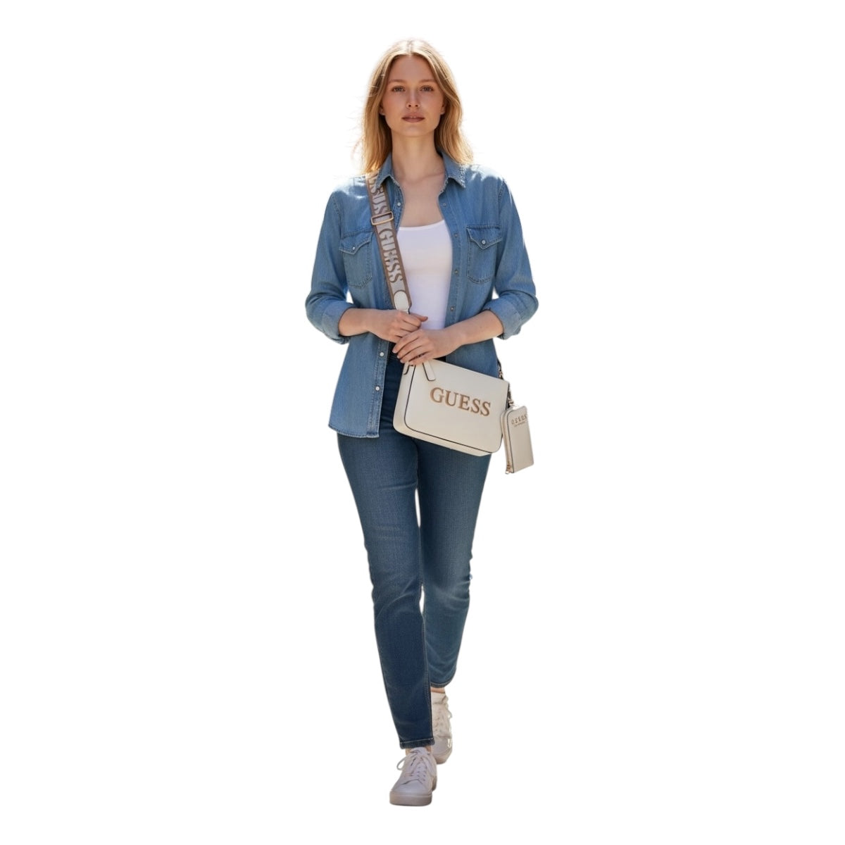 Bolsa Guess Crossbody Beige