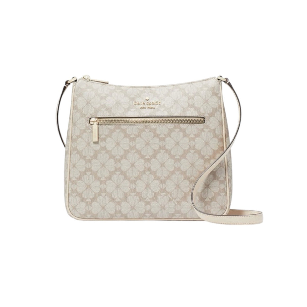 Bolsa Bandolera Grande Kate Spade Color Beige Con Diseño De Flor