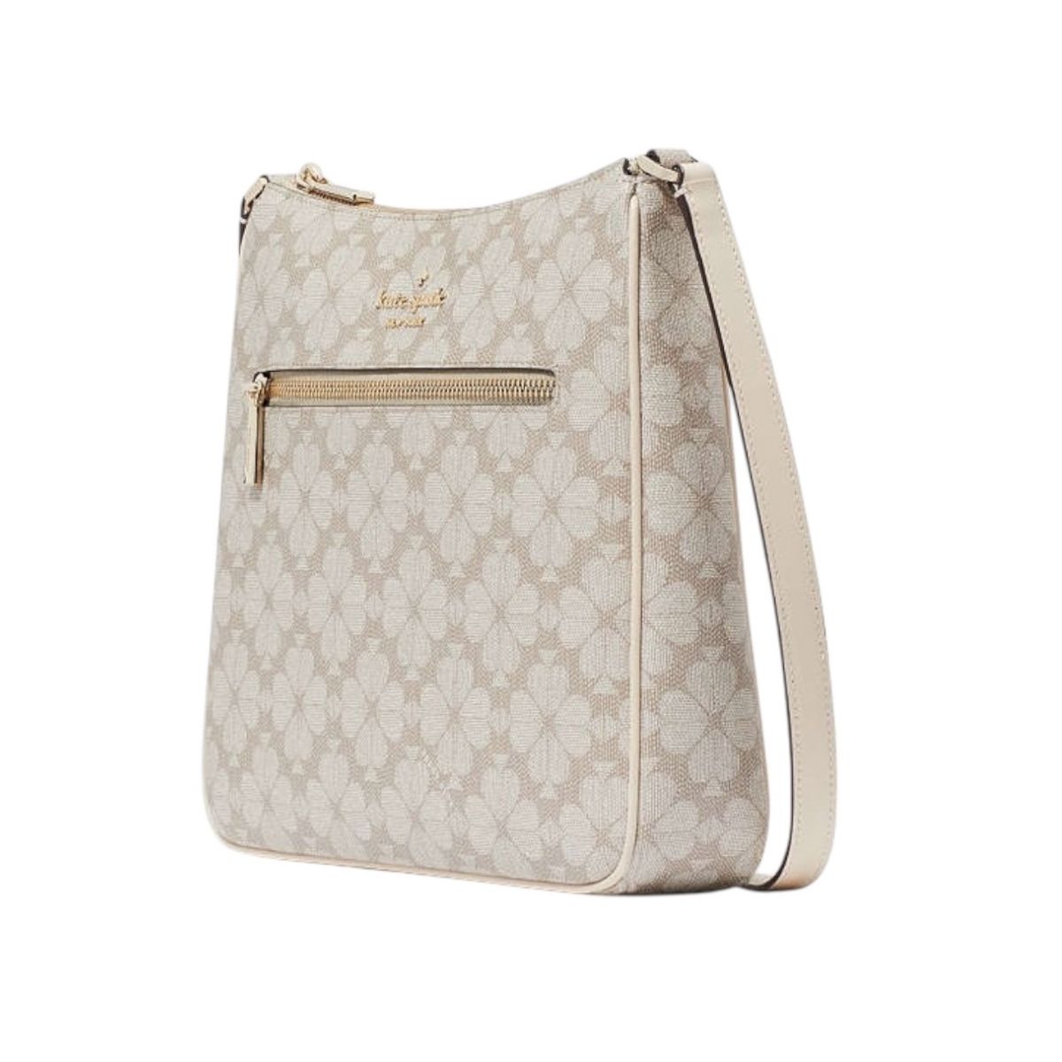 Bolsa Bandolera Grande Kate Spade Color Beige Con Diseño De Flor