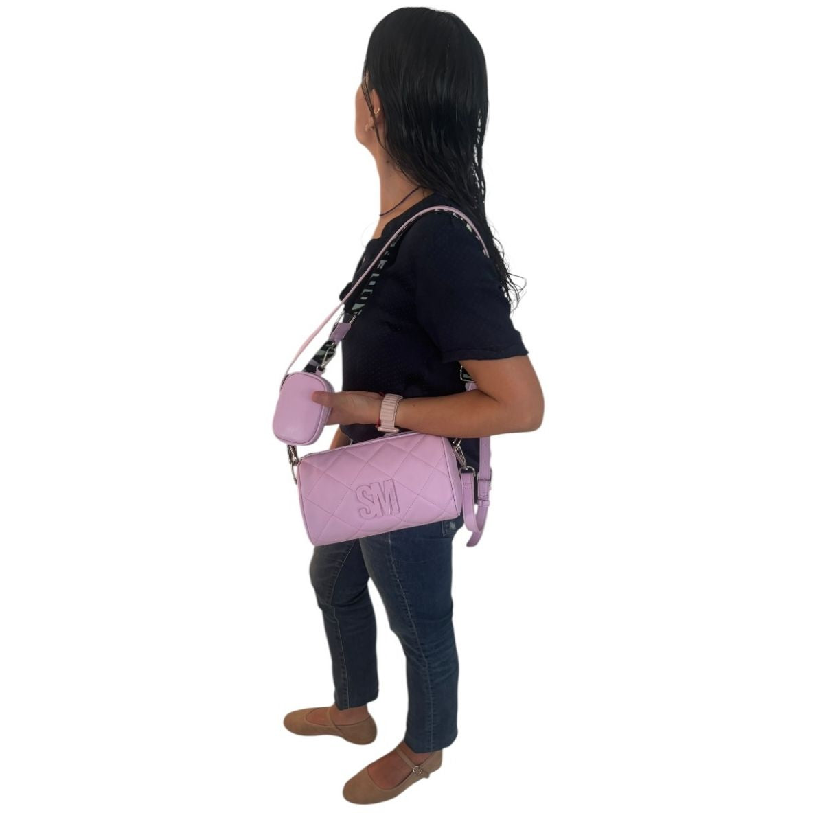 Bolsa Crossbody Steve Madden Color Lila Bgerri con Monedero