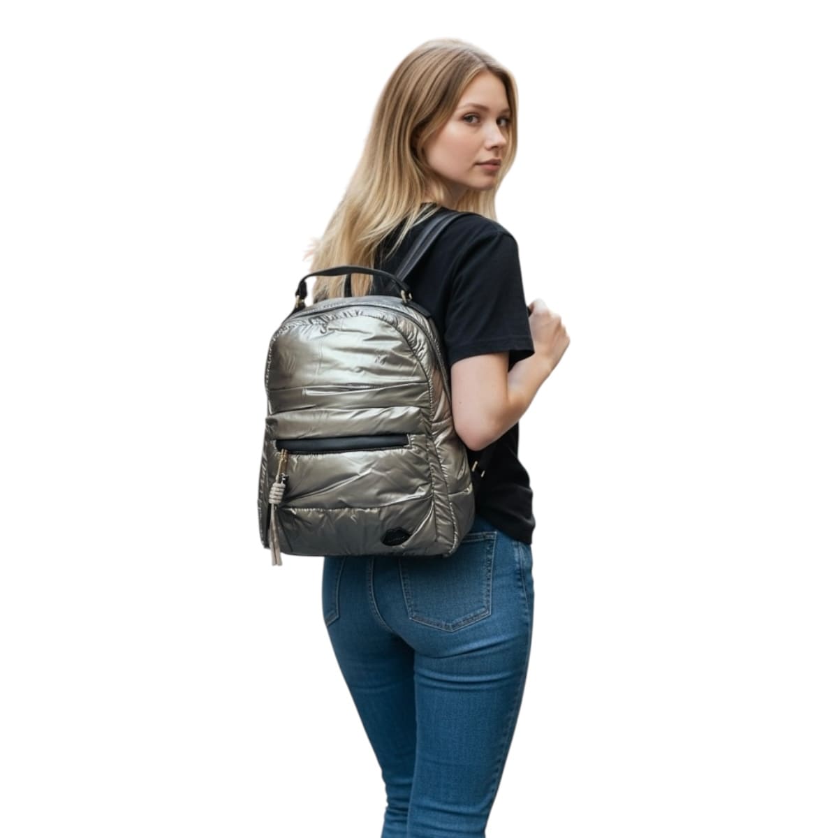 Mochila Casual Luxo Brand Unibella Dorado