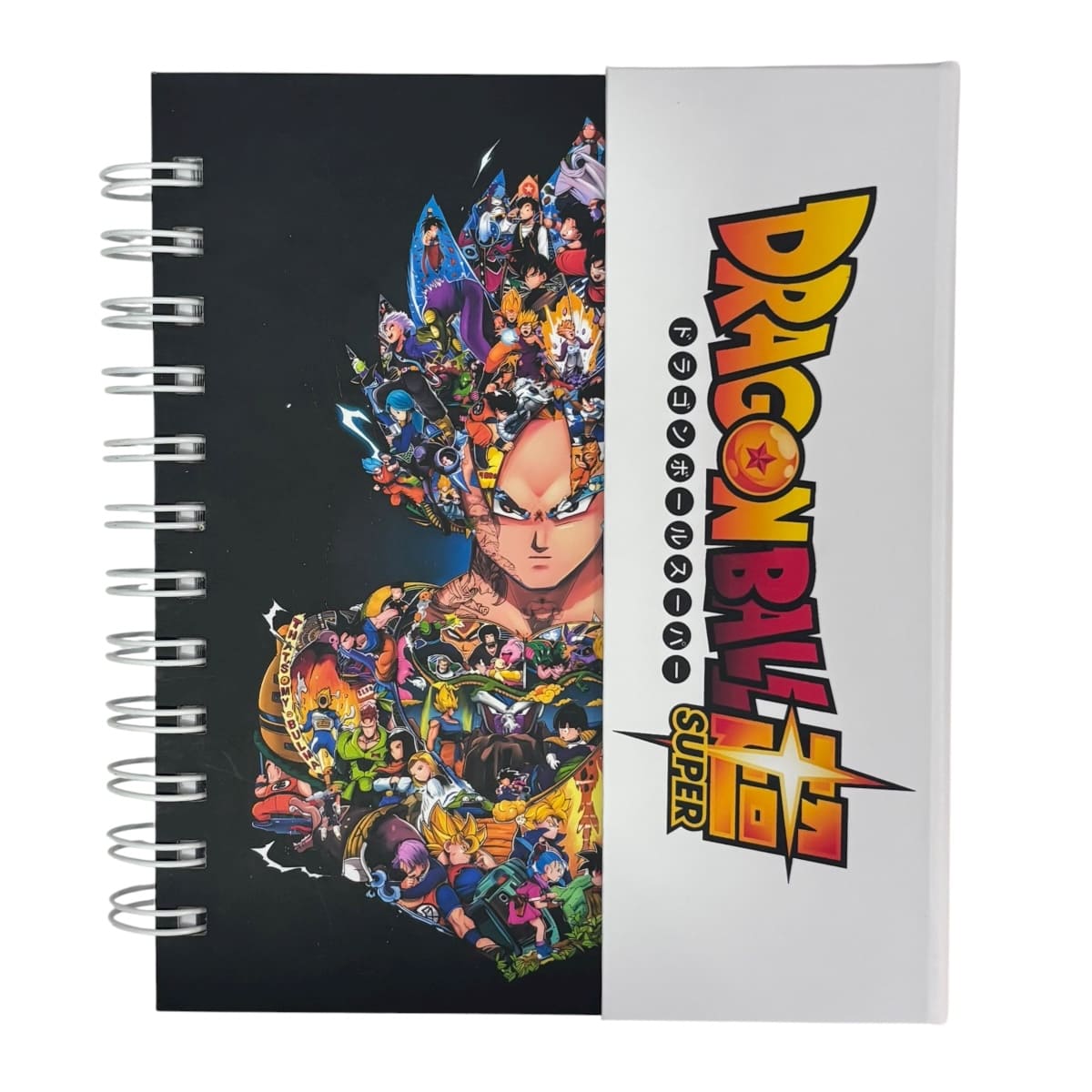 Libreta Tapa Dura Dragon Ball Color Negra Con Blanco