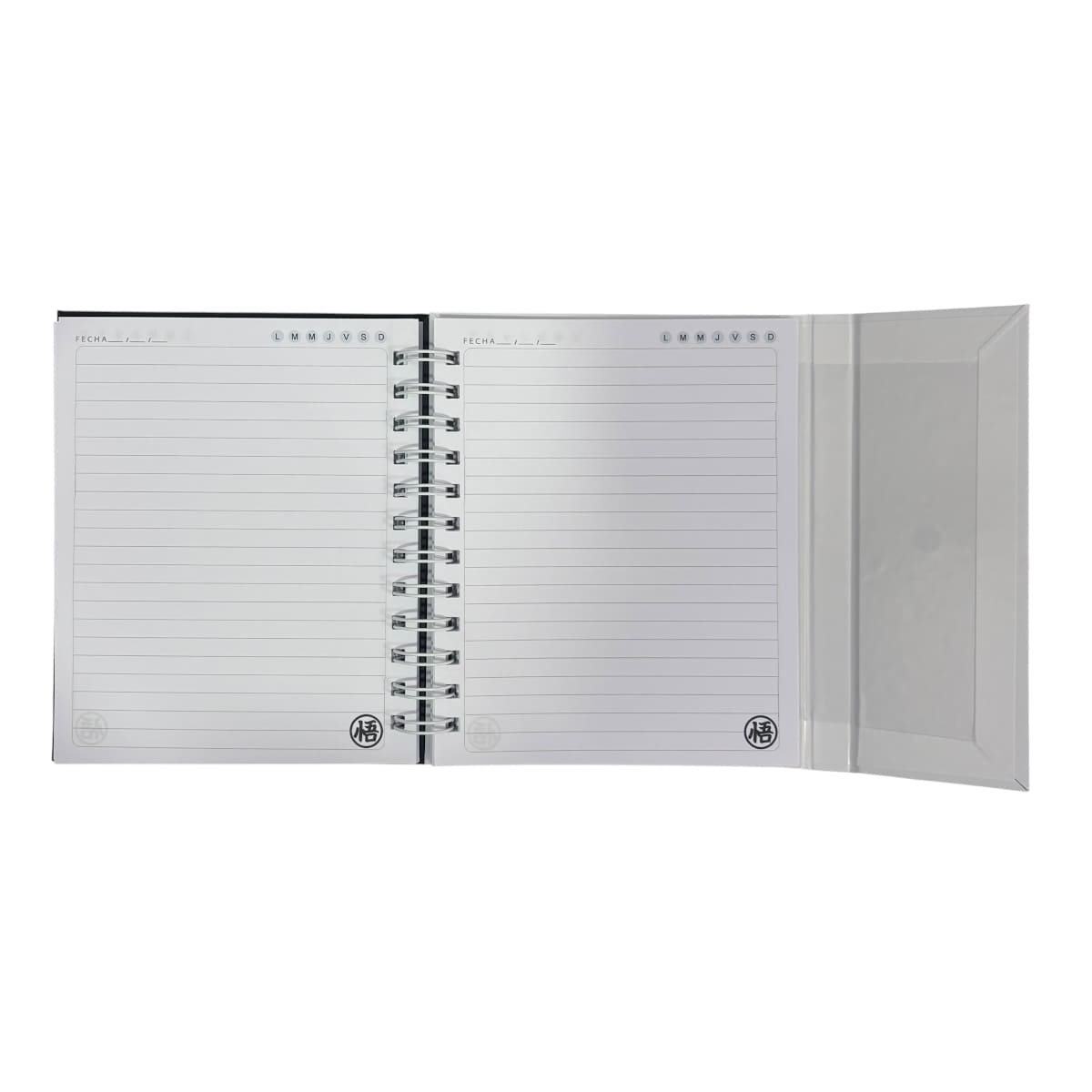 Libreta Tapa Dura Dragon Ball Color Negra Con Blanco