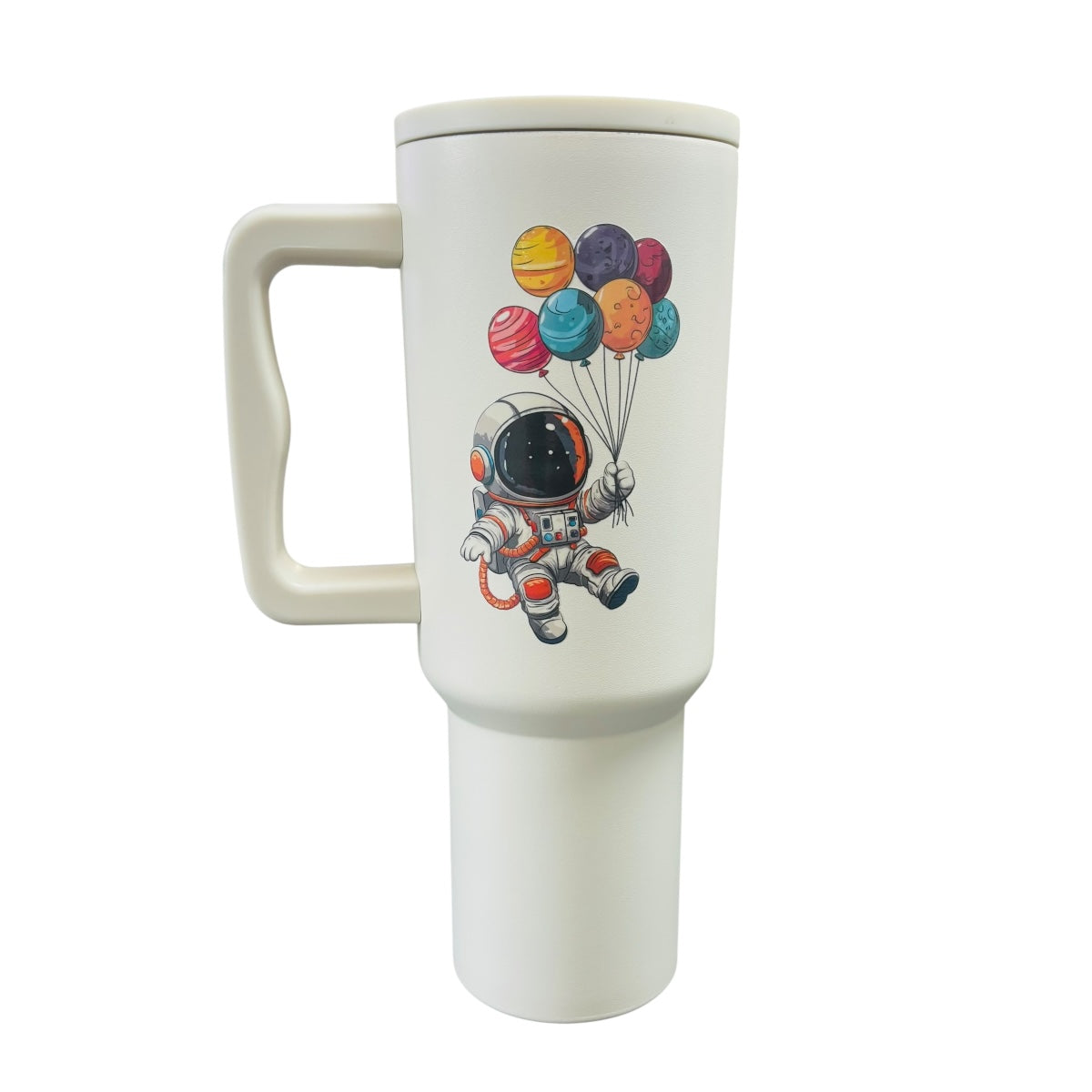 Termo De Acero Inoxidable Macarena Brand Color Blanco Perla Astronauta 1.2 Litros