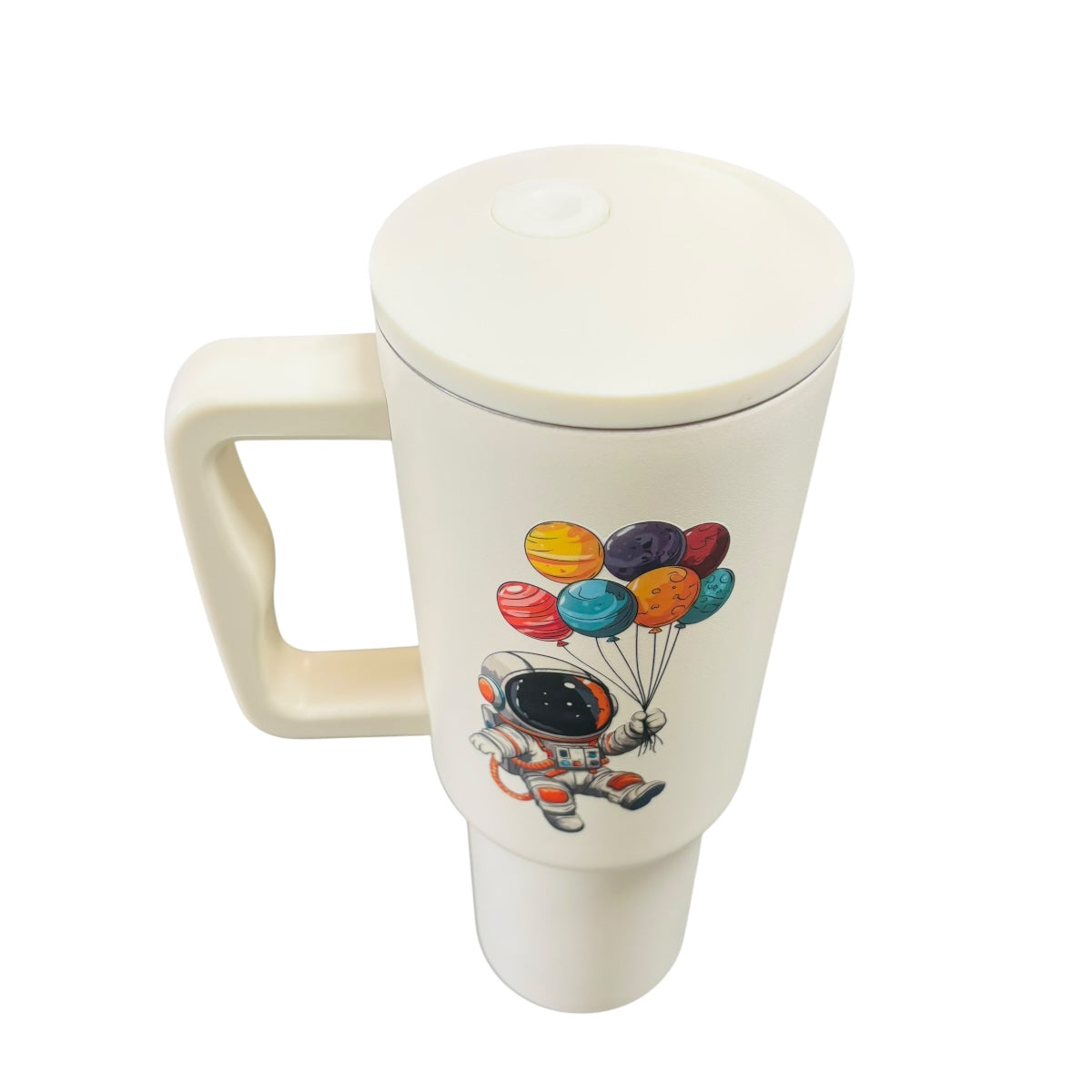 Termo De Acero Inoxidable Macarena Brand Color Blanco Perla Astronauta 1.2 Litros