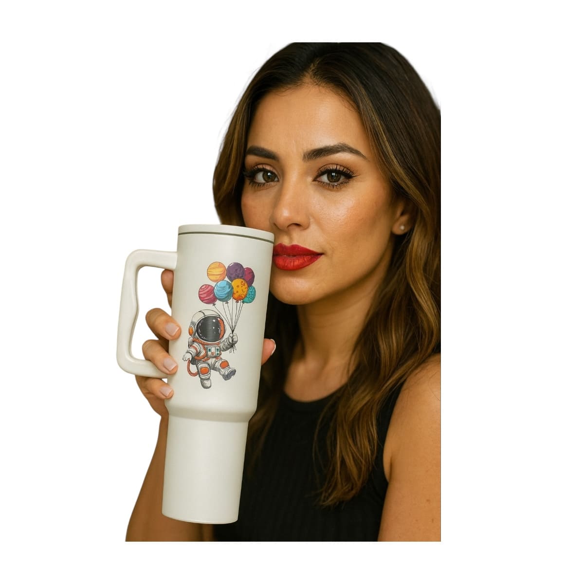 Termo De Acero Inoxidable Macarena Brand Color Blanco Perla Astronauta 1.2 Litros