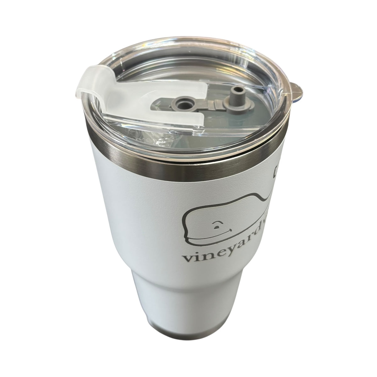 Termo De Acero Inoxidable Macarena Brand Color Blanco Vineyard Vines 887 Mililitros