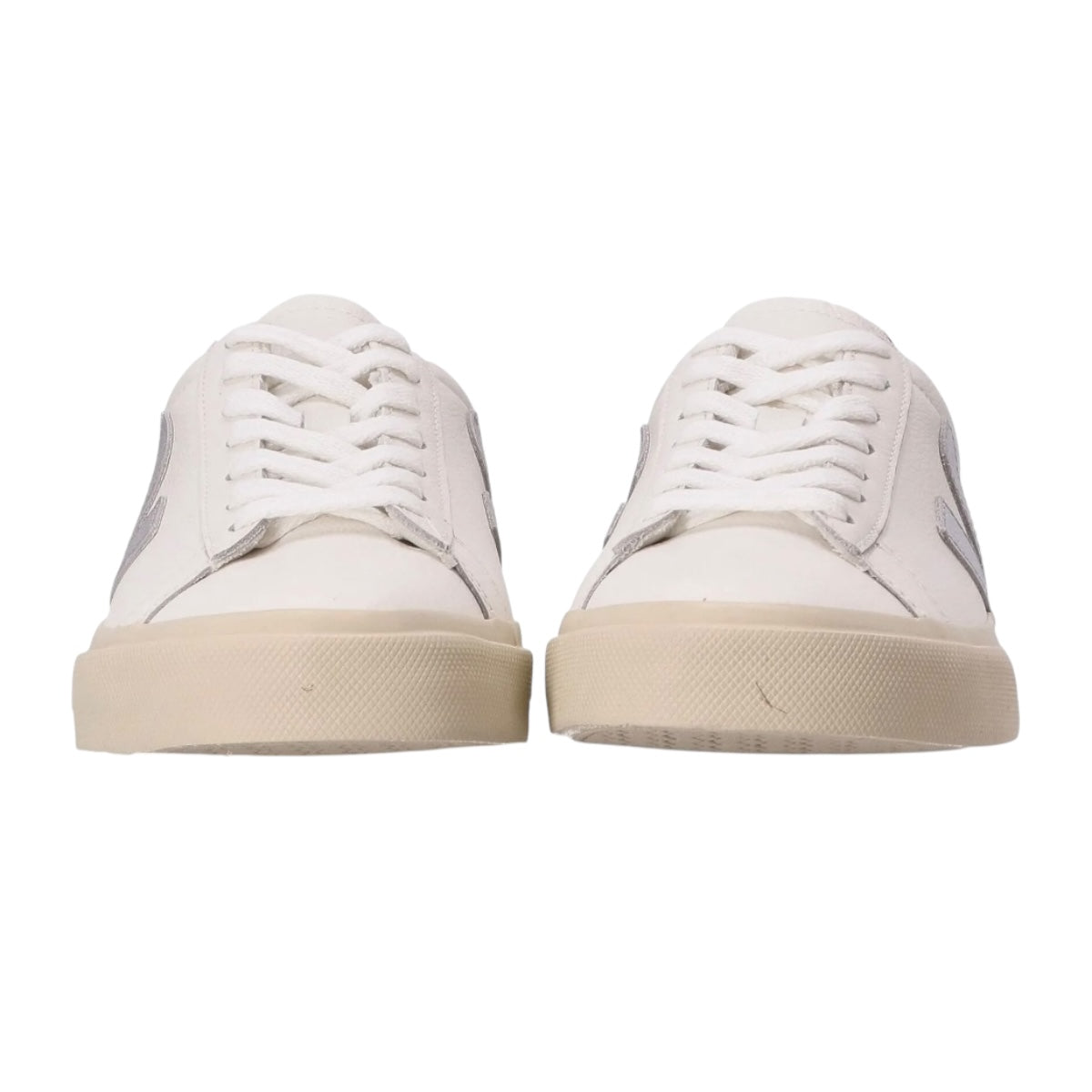 Tenis De Campo Veja Color Blanco Con Logo Plateado Y Detalles Fucsia