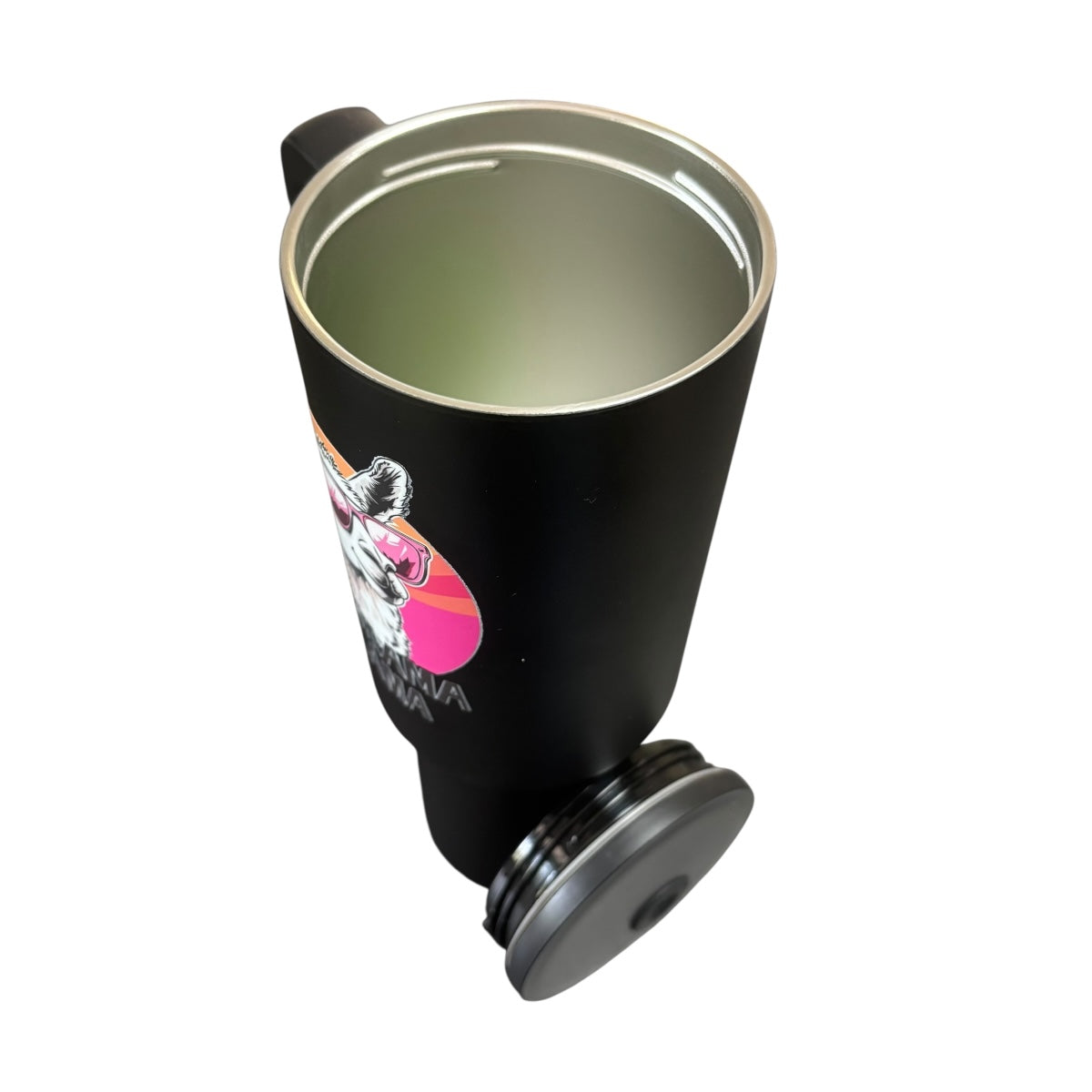 Termo De Acero Inoxidable Macarena Brand Color Negro Llama 1.2 Litros