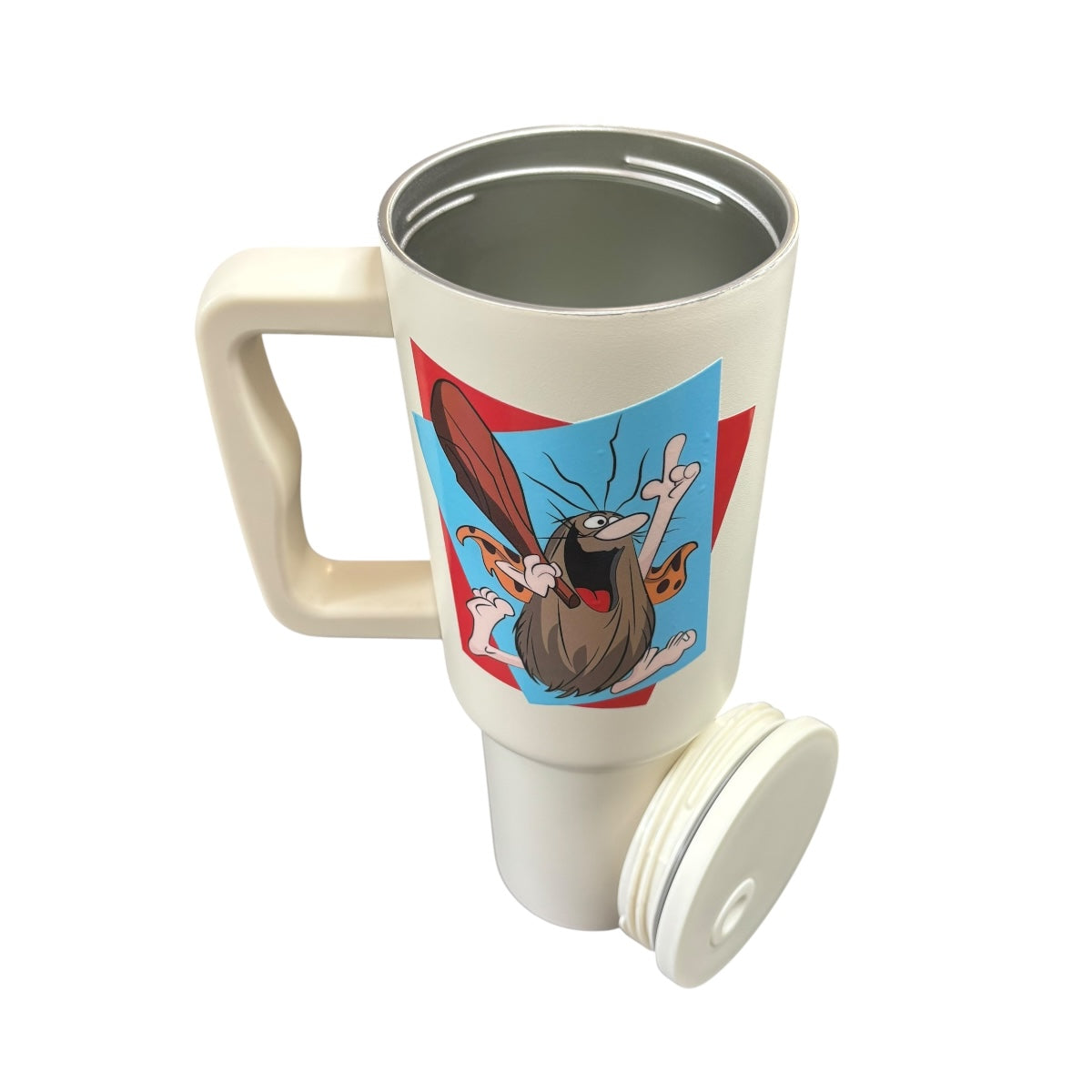 Termo De Acero Inoxidable Macarena Brand Color Blanco Mate Captain Caveman 1.2 Litros