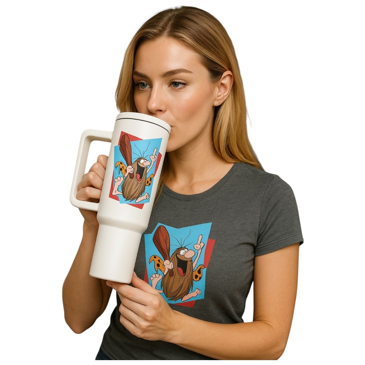 Termo De Acero Inoxidable Macarena Brand Color Blanco Mate Captain Caveman 1.2 Litros