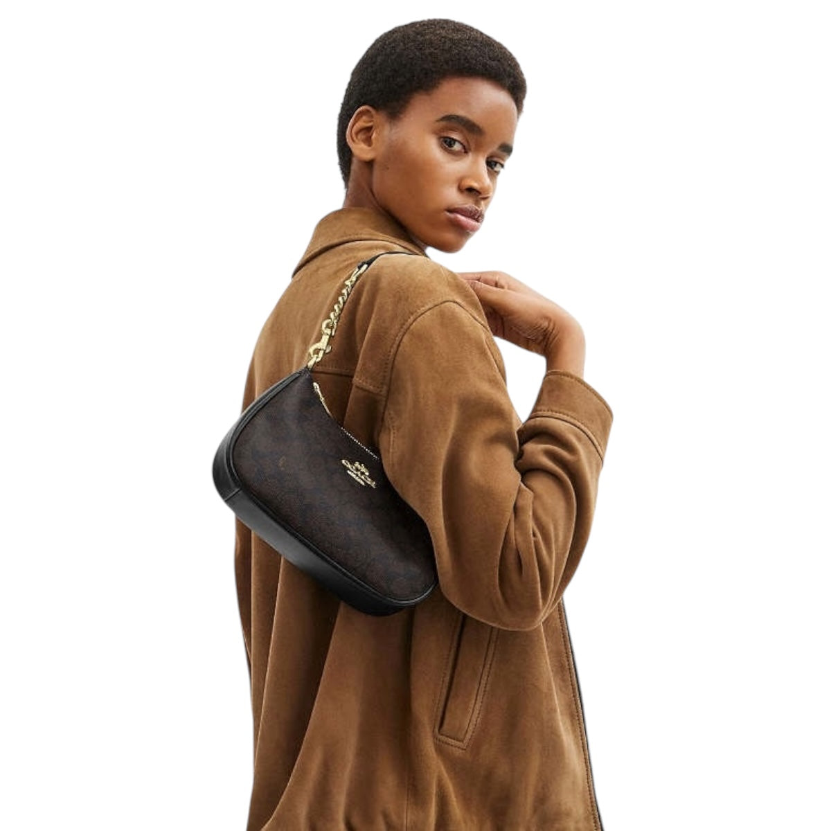 Bolsa Crossbody Coach Color Marrón Mini Darcie Carrials