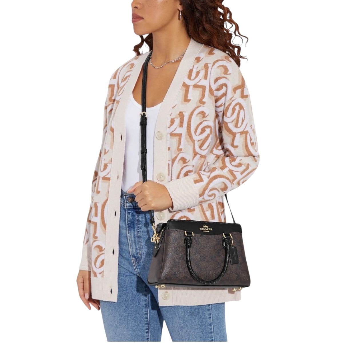 Bolsa Crossbody Coach Color Café Teri