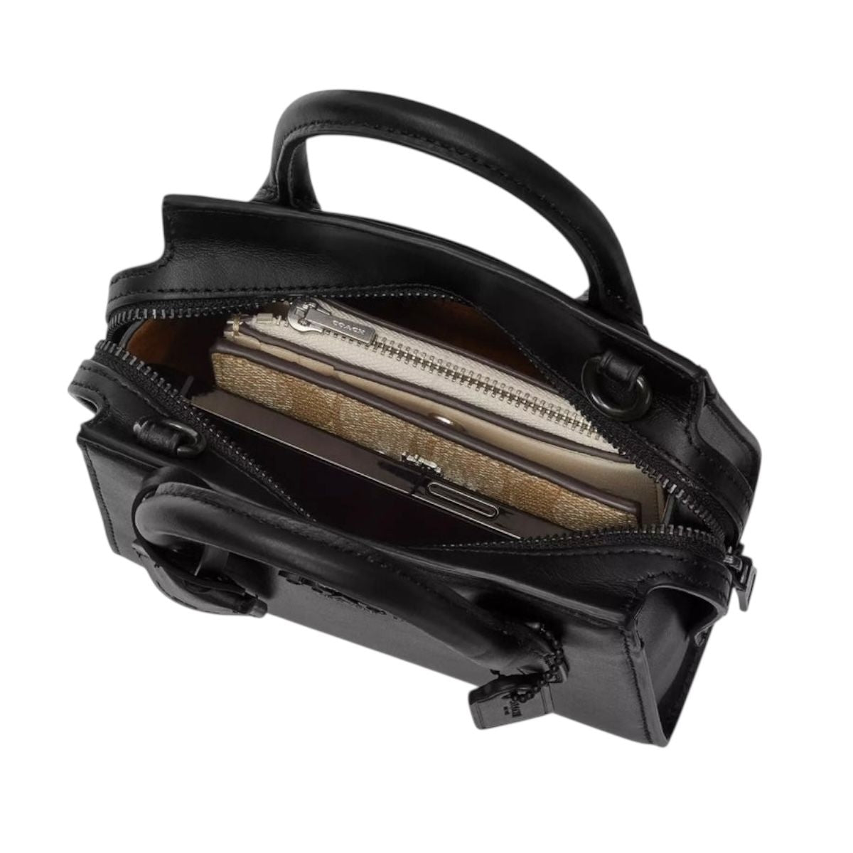 Bolsa Tote Bandolera Coach Color Negro Andrea