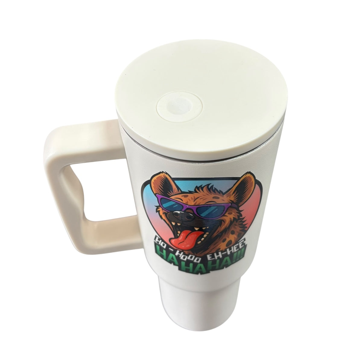 Termo De Acero Inoxidable Macarena Brand Color Blanco Mate Hiena 1.2 Litros