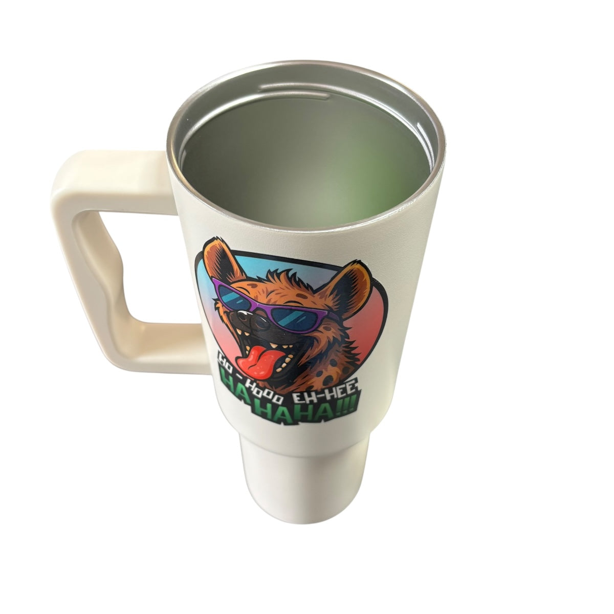 Termo De Acero Inoxidable Macarena Brand Color Blanco Mate Hiena 1.2 Litros