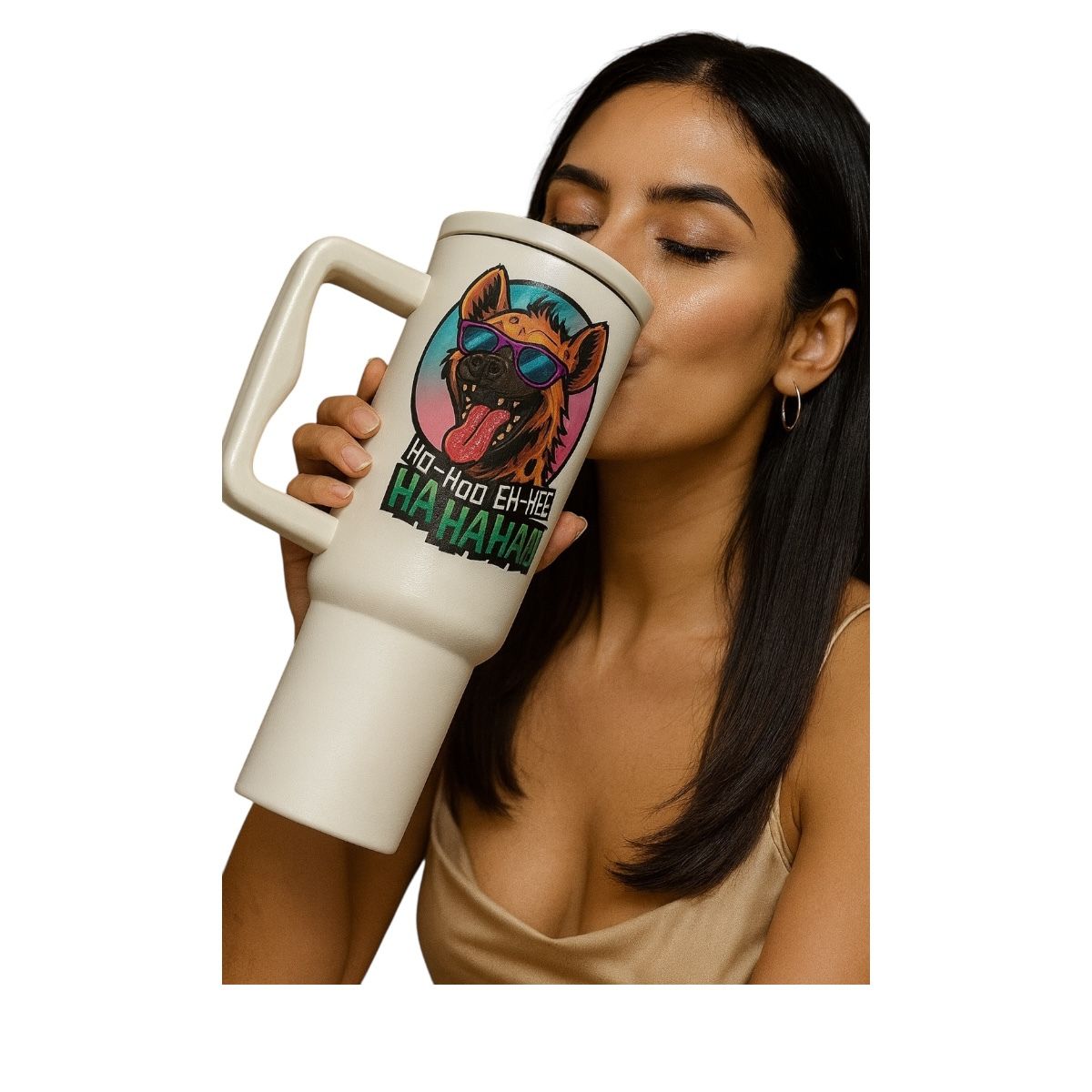 Termo De Acero Inoxidable Macarena Brand Color Blanco Mate Hiena 1.2 Litros