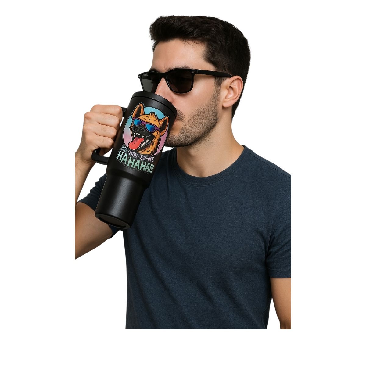 Termo De Acero Inoxidable Macarena Brand Color Negro Hiena 1.2 Litros