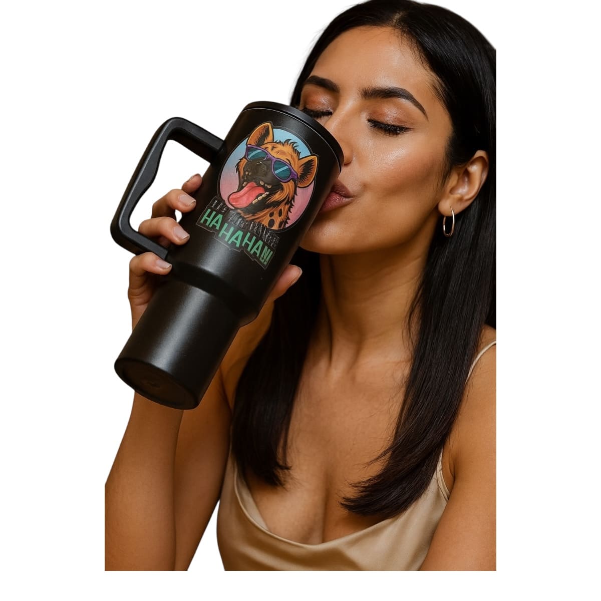 Termo De Acero Inoxidable Macarena Brand Color Negro Hiena 1.2 Litros