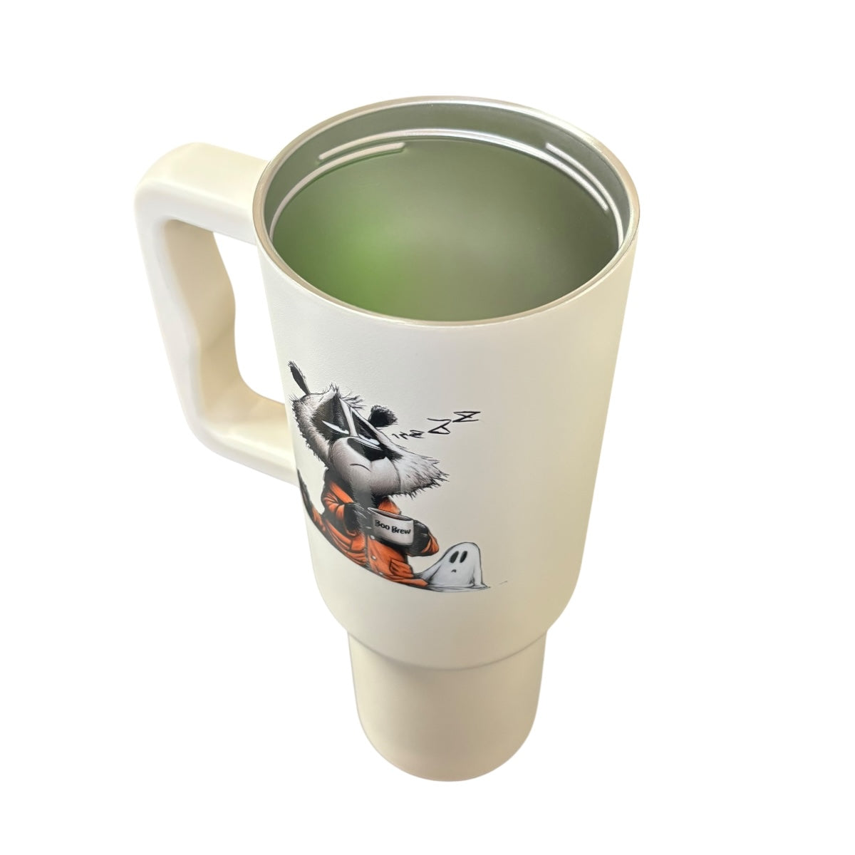 Termo De Acero Inoxidable Macarena Brand Color Blanco Mate Halloween Perros 1.2 Litros