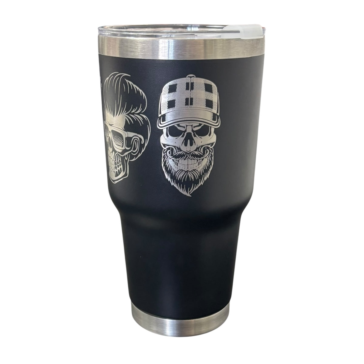 Termo De Acero Inoxidable Macarena Brand Color Negro Calaveras 887 Mililitros