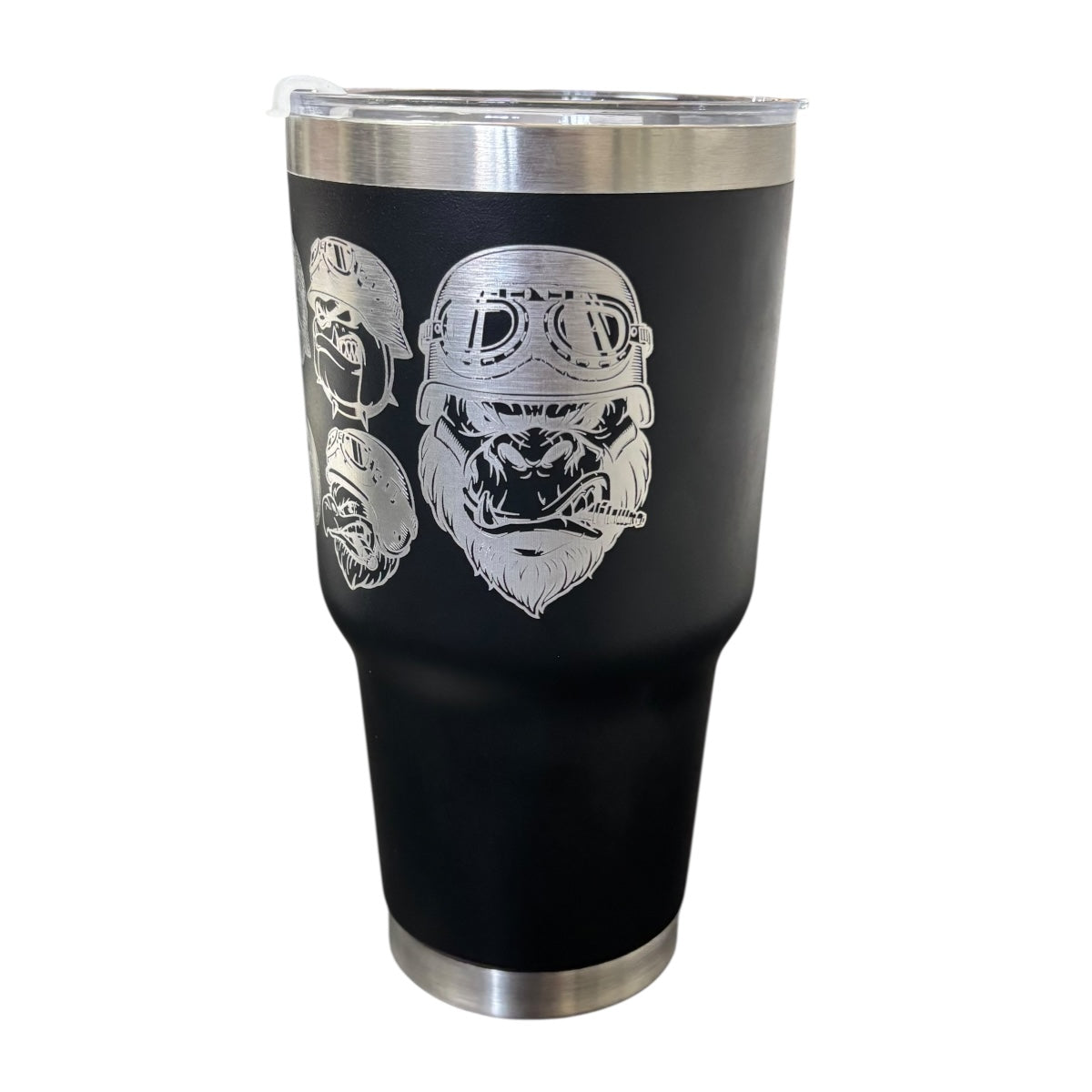 Termo De Acero Inoxidable Macarena Brand Color Negro Animales 887 Mililitros