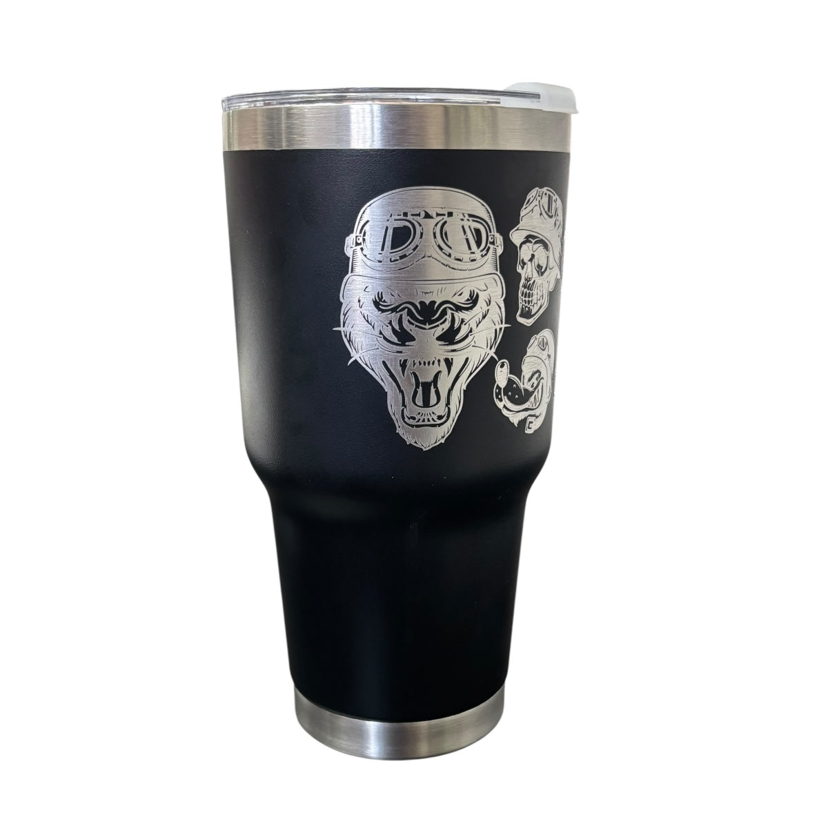 Termo De Acero Inoxidable Macarena Brand Color Negro Animales 887 Mililitros