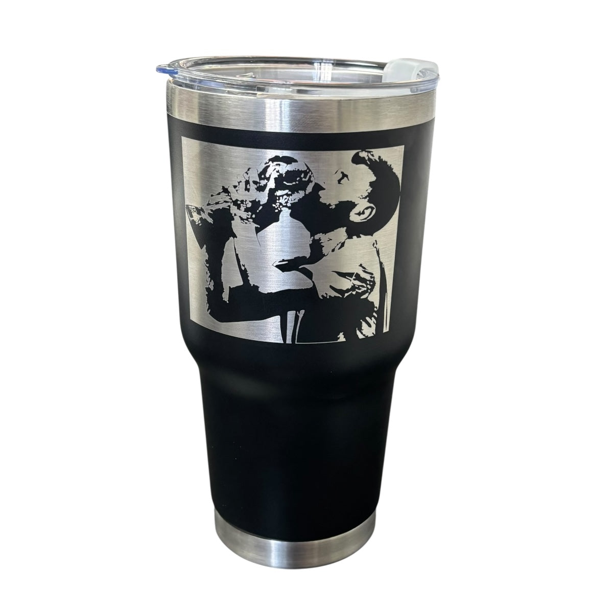 Termo De Acero Inoxidable Macarena Brand Color Negro Messi 887 Mililitros