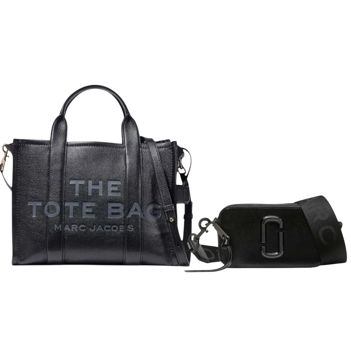 Set De 2 Bolsas Marc Jacobs The Tote Bag Y The Snapshot Color Negro