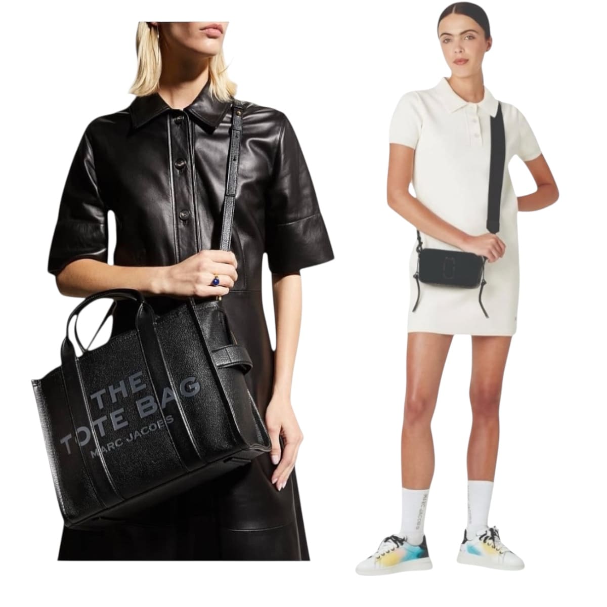 Set De 2 Bolsas Marc Jacobs The Tote Bag Y The Snapshot Color Negro