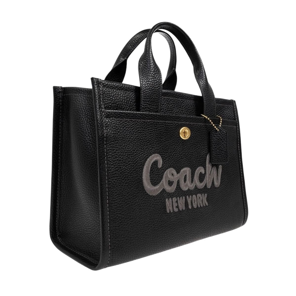 Bolsa Tote Coach Color Negra Cargo Bubble con Logo Bordado