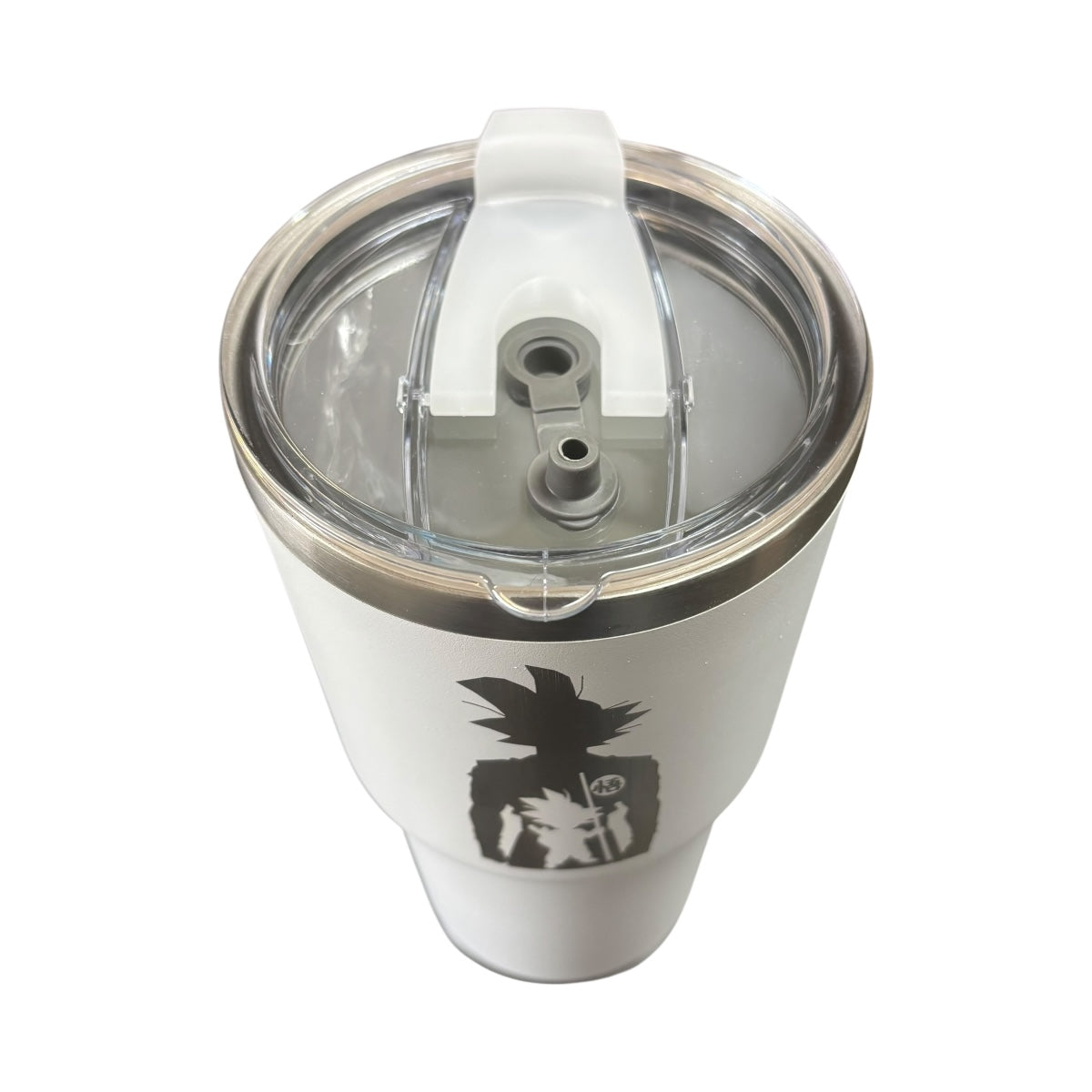 Termo De Acero Inoxidable Macarena Brand Color Blanco Goku 887 Mililitros