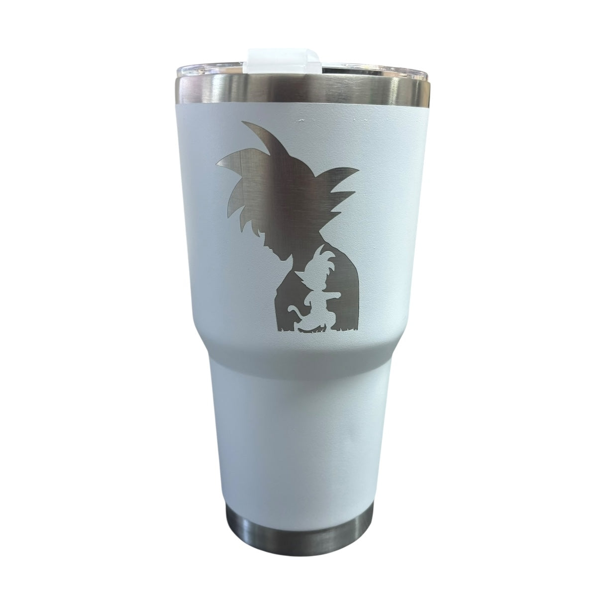 Termo De Acero Inoxidable Macarena Brand Color Blanco Goku II 887 Mililitros