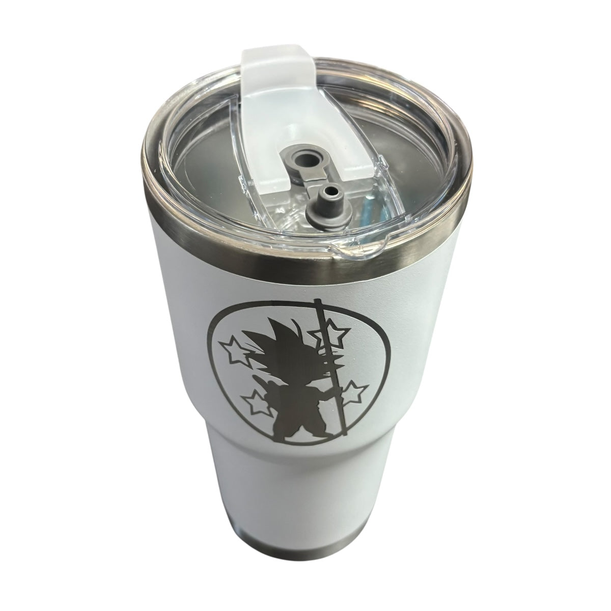 Termo De Acero Inoxidable Macarena Brand Color Blanco Goku II 887 Mililitros