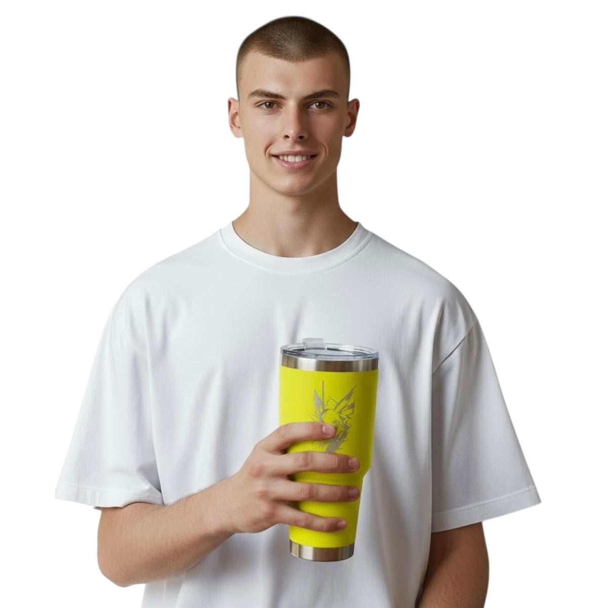 Termo De Acero Inoxidable Macarena Brand Color Amarillo Pikachu 887 Mililitros