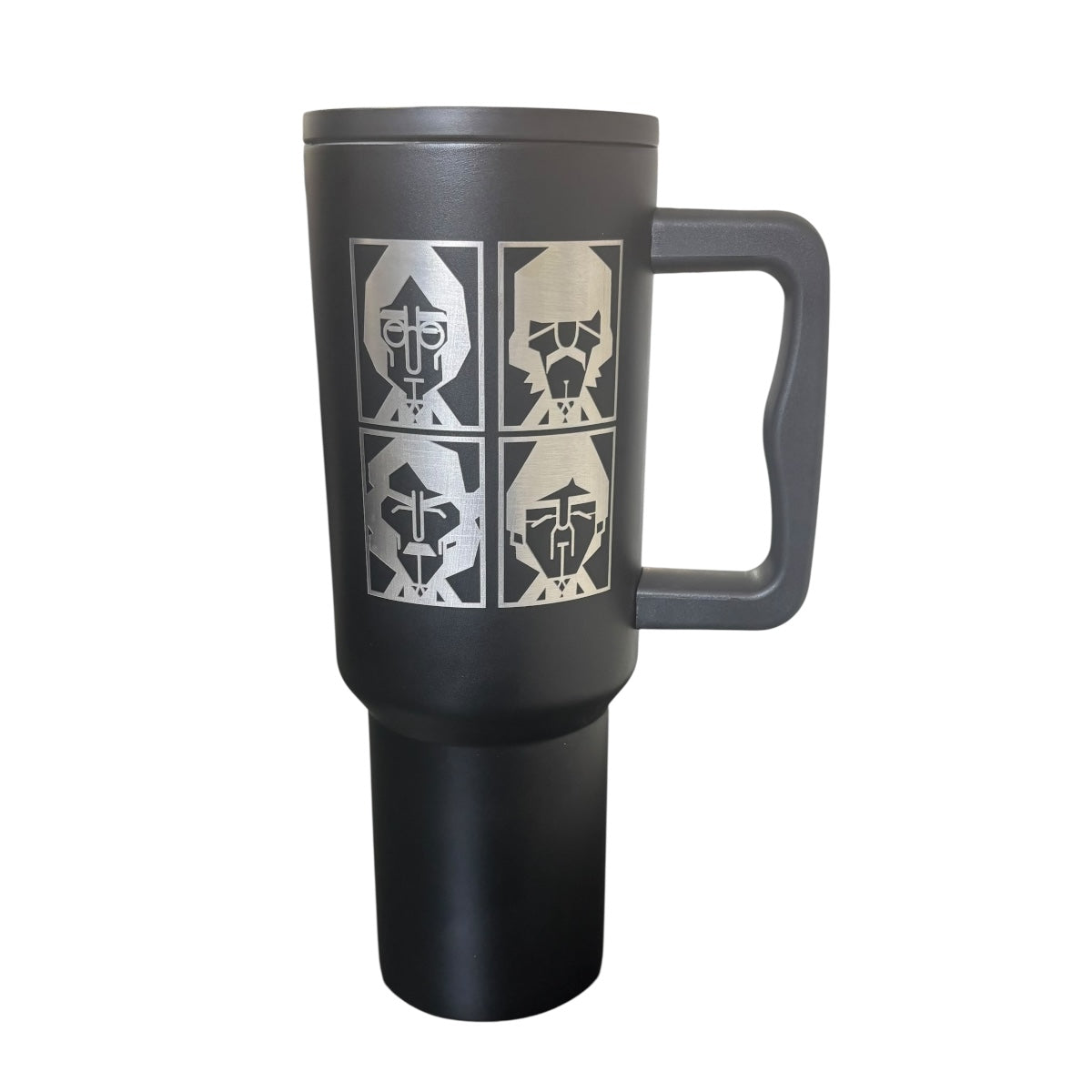 Termo De Acero Inoxidable Macarena Brand Edición Especial The Beatles Color Negro 1.2 Litros