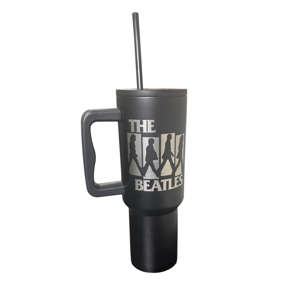 Termo De Acero Inoxidable Macarena Brand Edición Especial The Beatles Color Negro 1.2 Litros