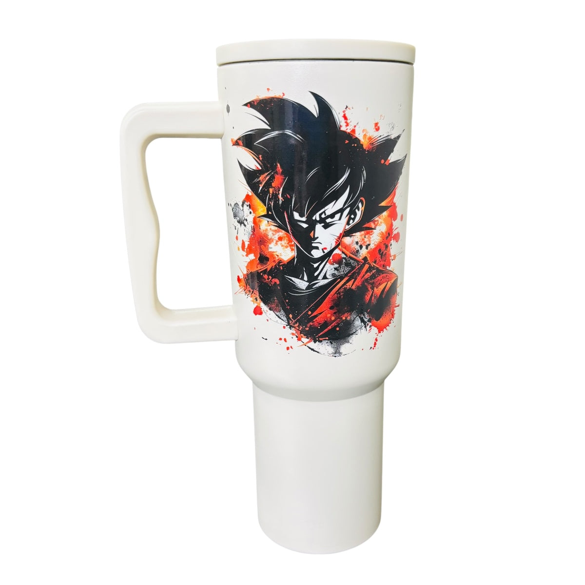Termo De Acero Inoxidable Macarena Brand Color Blanco Mate Goku 1.2 Litros