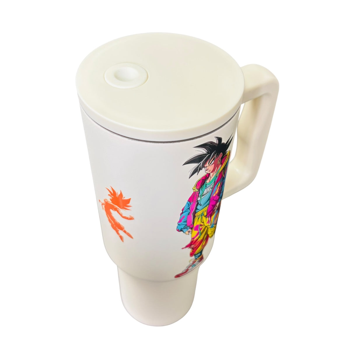 Termo De Acero Inoxidable Macarena Brand Color Blanco Mate Goku 1.2 Litros