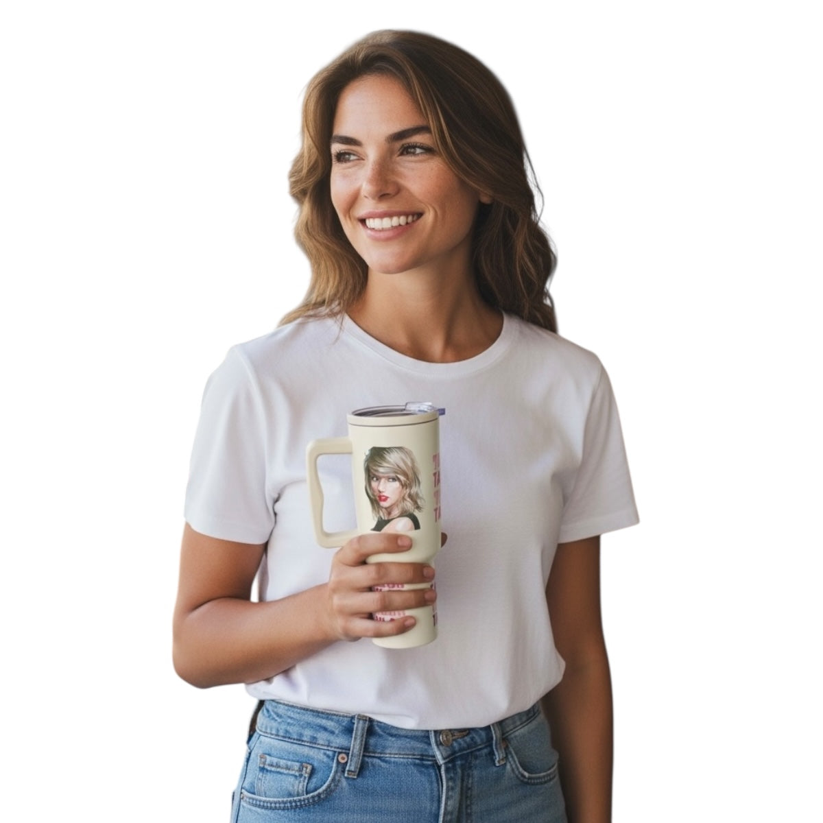 Termo De Acero Inoxidable Macarena Brand Color Blanco Mate Taylor Swift 1.2 Litros