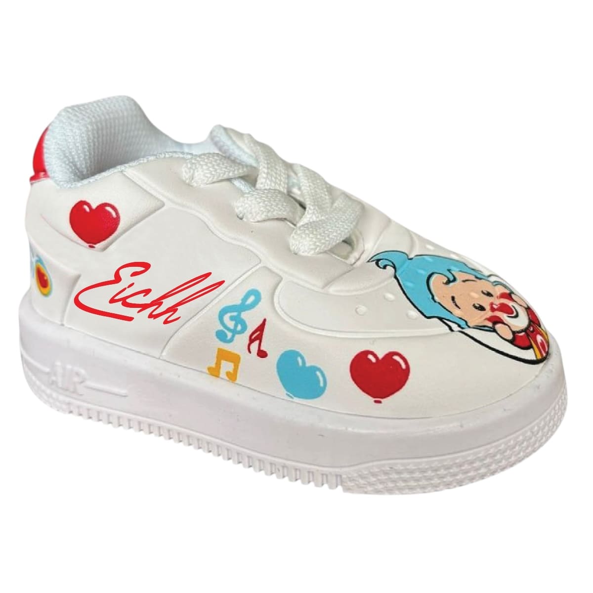 Tenis Bebé Eichh Plim Plim Color Blanco Con Rojo