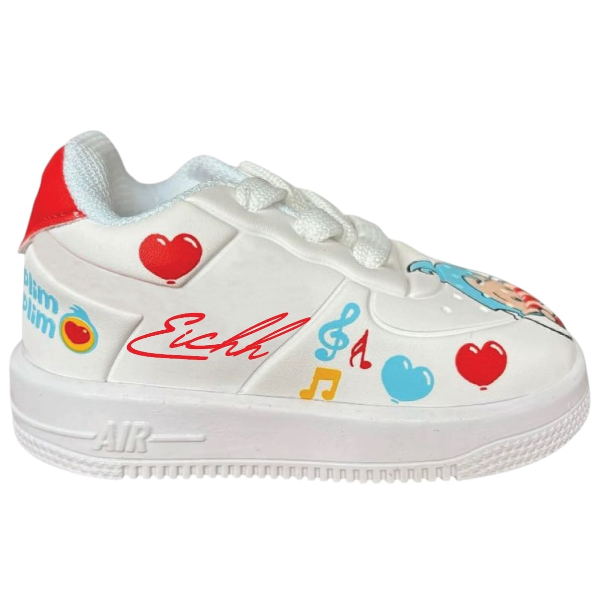Tenis Bebé Eichh Plim Plim Color Blanco Con Rojo