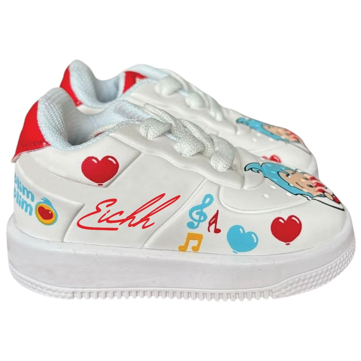 Tenis Bebé Eichh Plim Plim Color Blanco Con Rojo