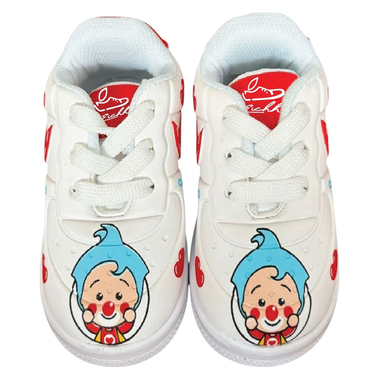 Tenis Bebé Eichh Plim Plim Color Blanco Con Rojo
